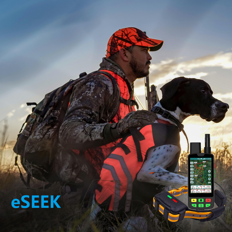 ESEEK GPS устройство за ловно куче, джипиес есиийк е хибриден модел който работи на VHF и 4G мрежа