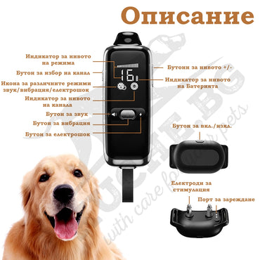 Електронен нашийник Телетакт T300 с интуитивен дисплей и бутони за управление, идеален за обучение на кучета