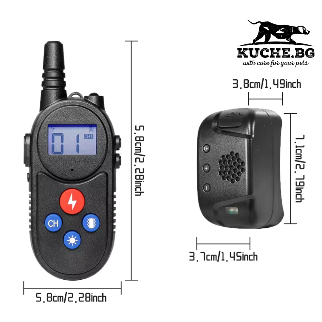 Електронен нашийник с Walkie-Talkie и дистанционно управление, идеален за обучение на кучета.