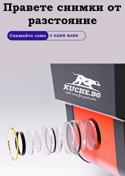 Устройство на KUche.bg за снимки от разстояние с различни обективи за перфектни кадри.