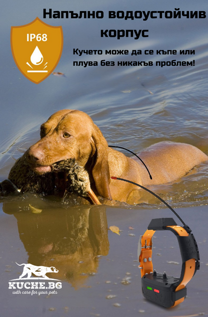GPS за ловни кучета eSEEK C100/T10, водоустойчив корпус IP68, удобно за ловни кучета.