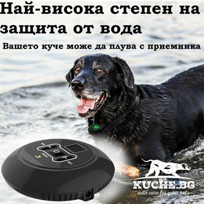 Безжична електронна ограда за кучета с водоустойчив приемник - безопасност и свобода за вашето куче.